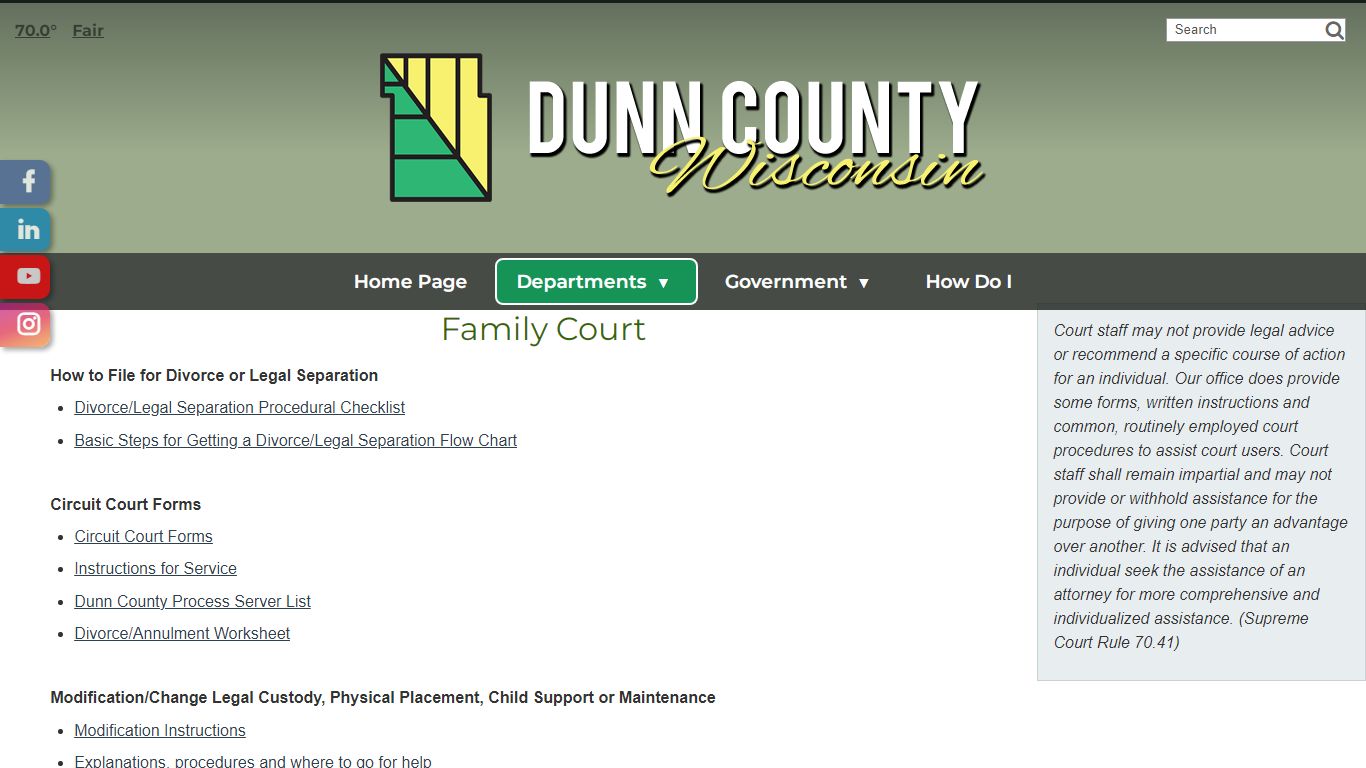 Family Court - Dunn County, WI